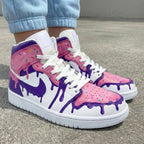 Drip Pattern Baby Pink Purple Custom Air Jordan 1