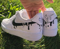 Drip Pattern Black Custom Air Force 1