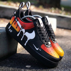 Drip Pattern Black Orange Red Custom Air Force 1