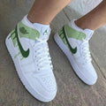 Drip Pattern Green Custom Air Jordan 1