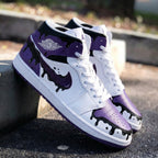 Drip Pattern Purple White Custom Air Jordan 1