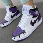 Drip Pattern Purple White Custom Air Jordan 1