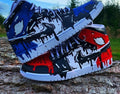 Drip Pattern Red And Blue Custom Air Jordan 1