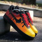 Drip Pattern Yellow Orange Black Custom Air Force 1