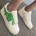Dripping Green Swoosh Cream Green Custom Air Force 1