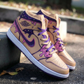 Dripping Ice - Cream Pattern Beige Pink Custom Air Jordan 1