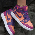 Dripping Orange Purple Custom Air Jordan 1