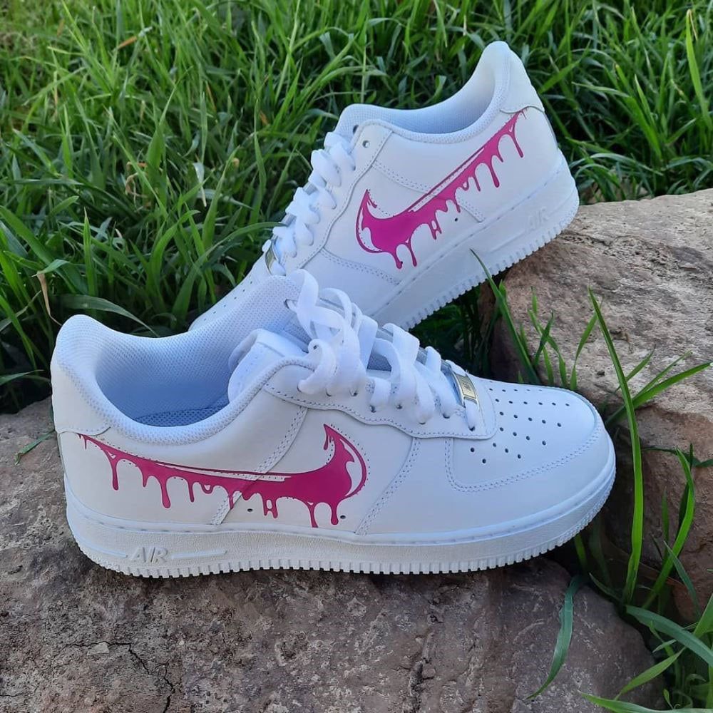 Dripping Pattern Pink Custom Air Force 1