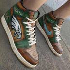 Eagles Theme Green Brown Custom Air Jordan 1