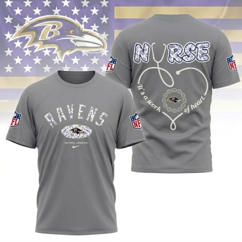 Baltimore Ravens | PREMIUM 3D NURSE APPRECIATION DAY SHIRT NY