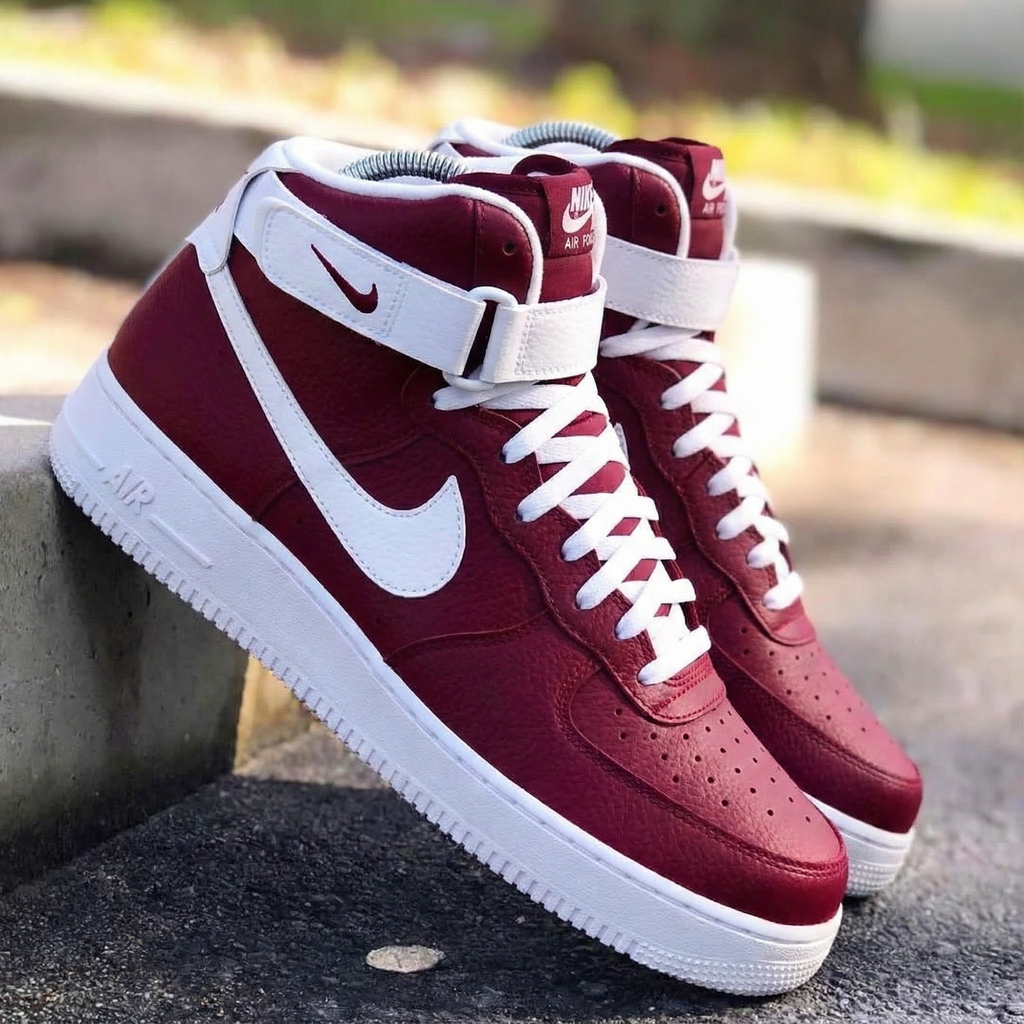 Elegant Maroon White Custom Air Force 1