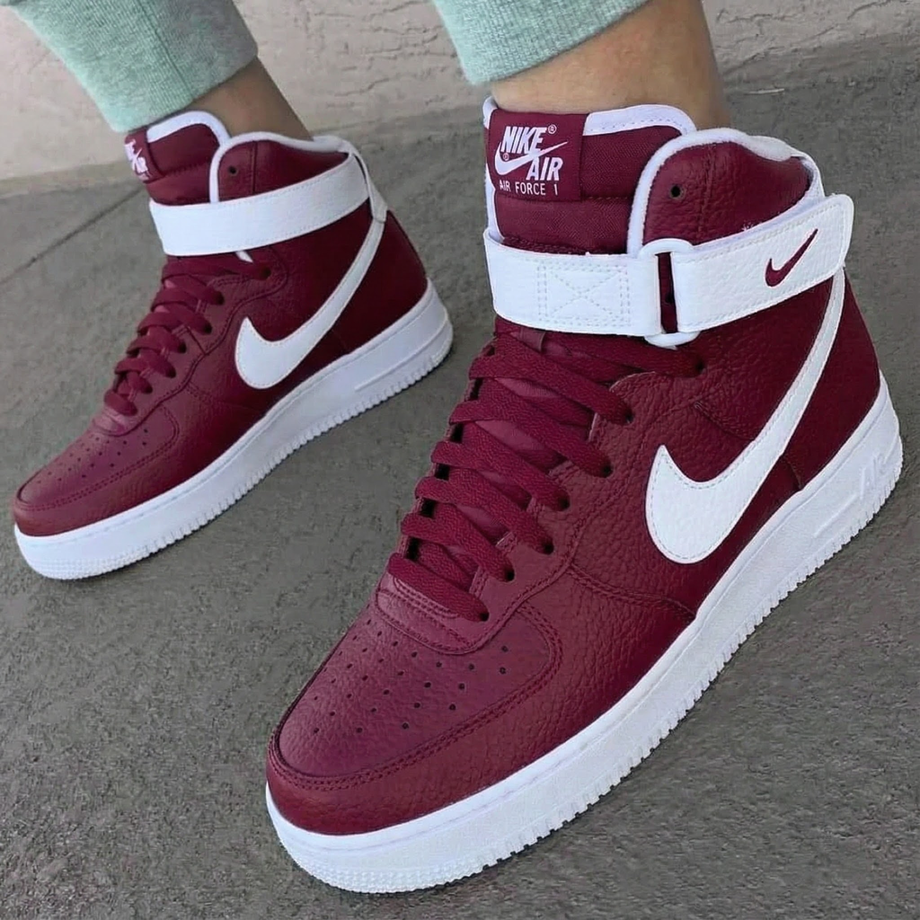 Elegant Maroon White Custom Air Force 1