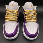 Elegant Purple Gold White Custom Air Jordan 1