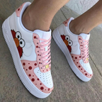 Elmo Cartoon Red Dots Baby Pink Custom Air Force 1