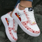 Elmo Cartoon Red Dots Baby Pink Custom Air Force 1