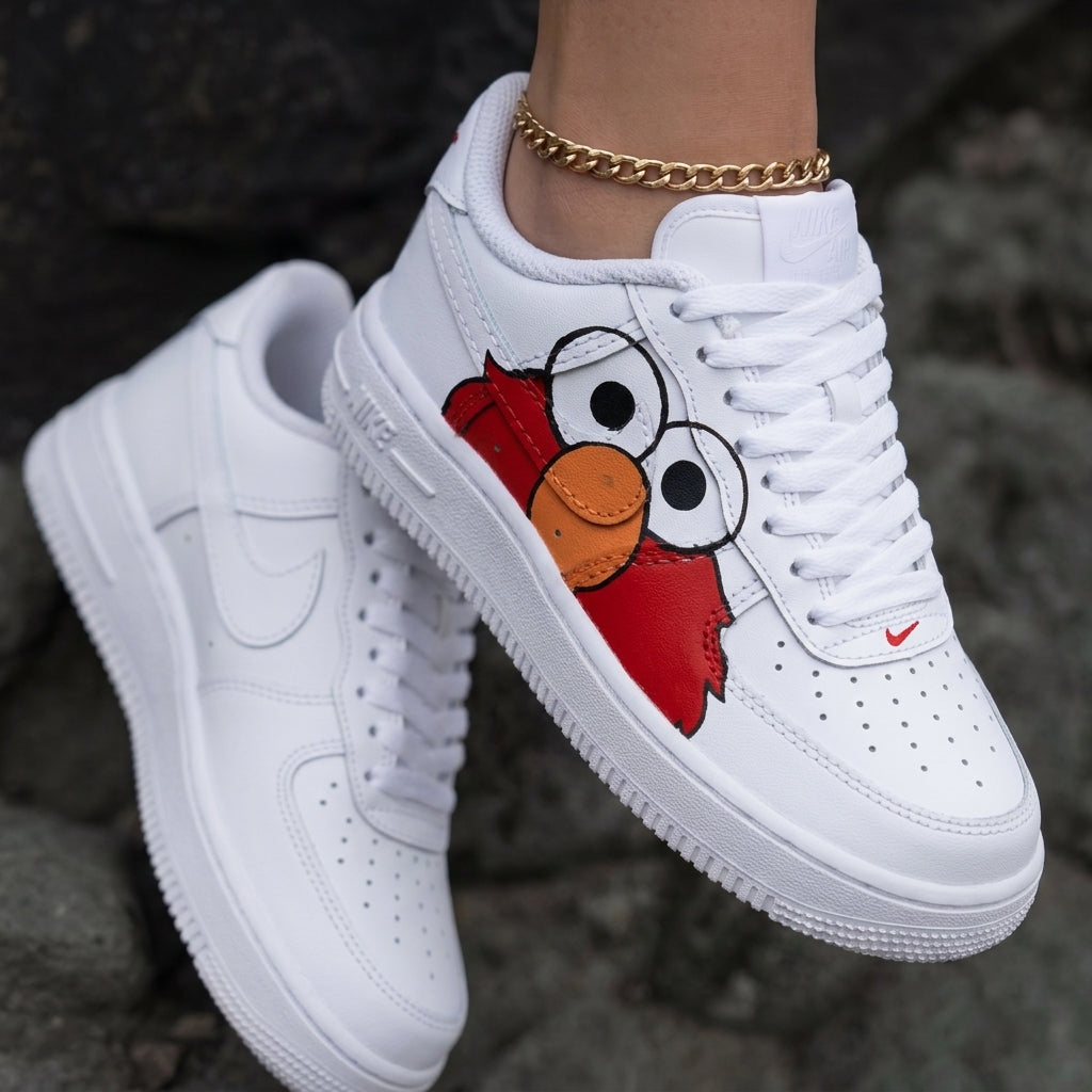 Elmo Red White Custom Air Force 1