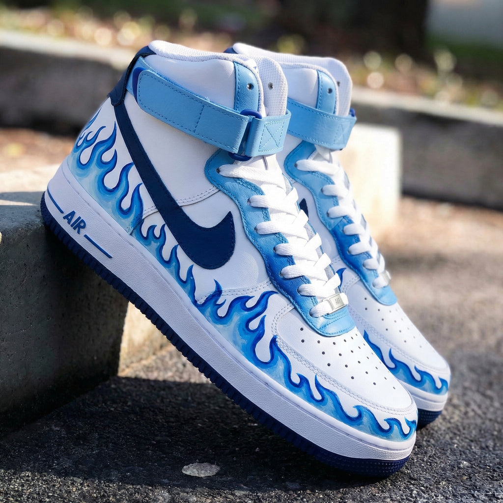 Flame Baby Blue Navy Custom Air Force 1