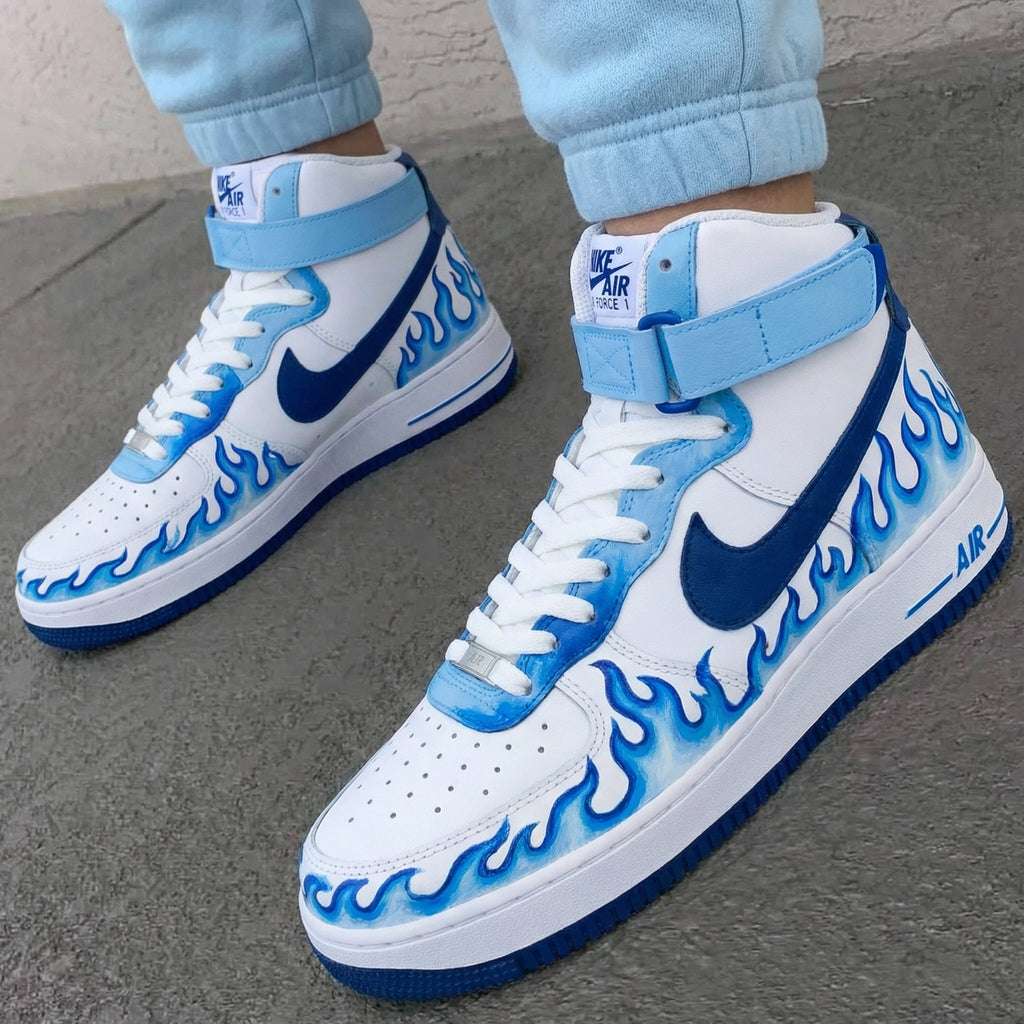Flame Baby Blue Navy Custom Air Force 1