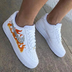 Flame Molten Metal Wing Orange Custom Air Force 1