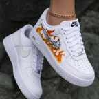 Flame Molten Metal Wing Orange Custom Air Force 1