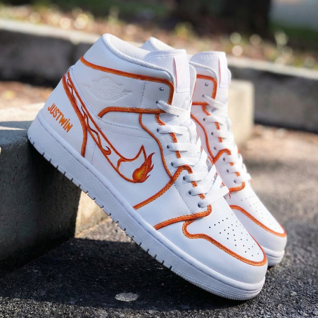 Flame Orange Custom Air Jordan 1