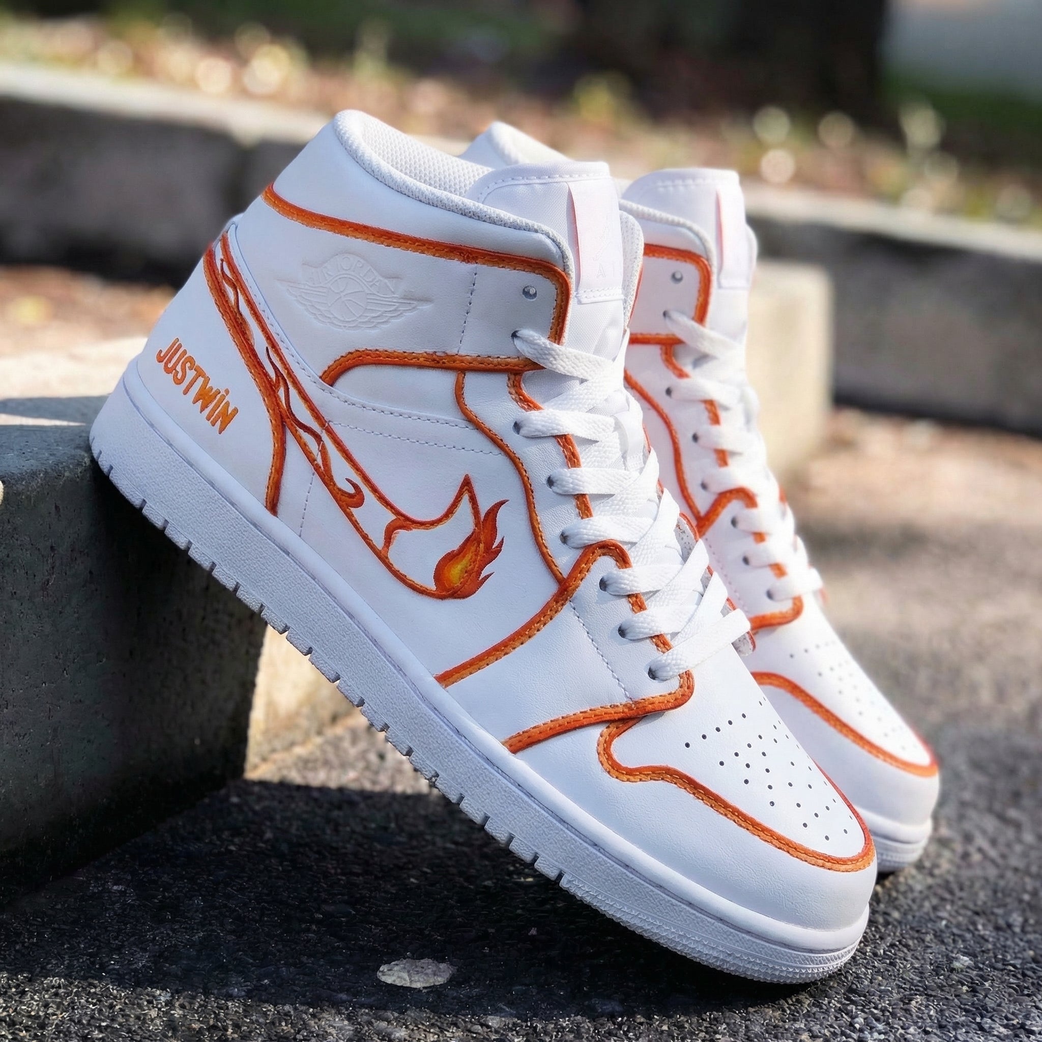 Flame Orange Custom Air Jordan 1
