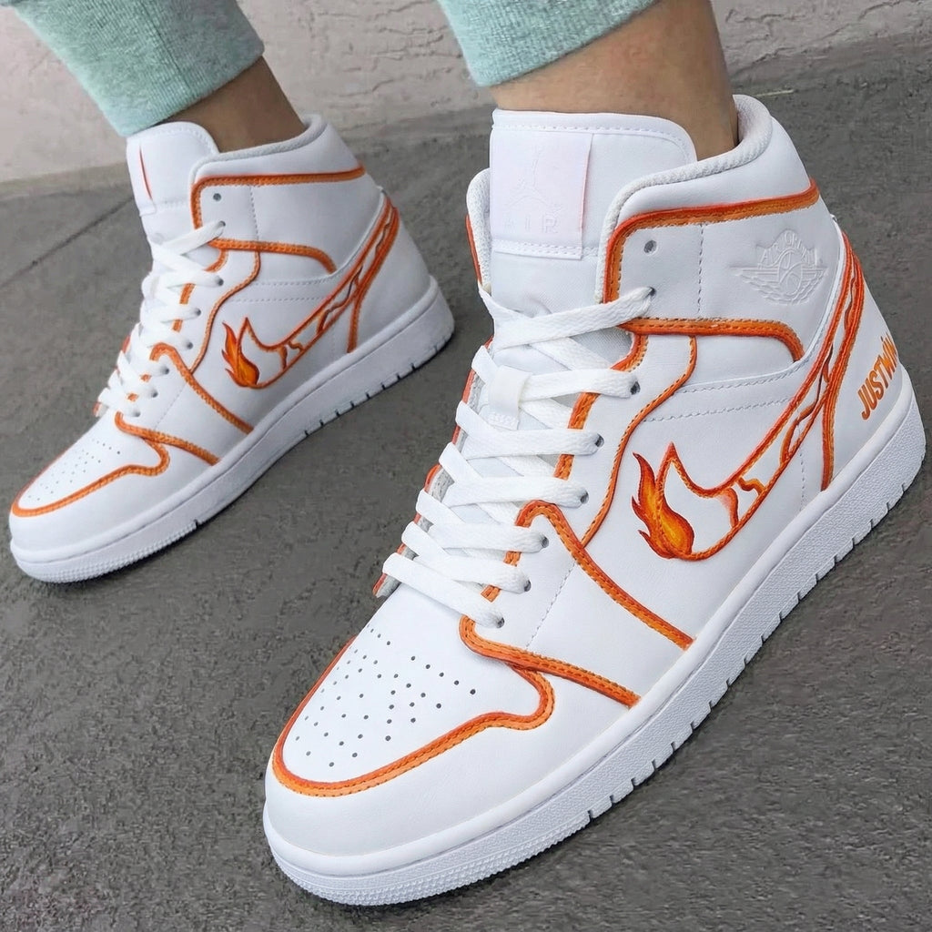 Flame Orange Custom Air Jordan 1