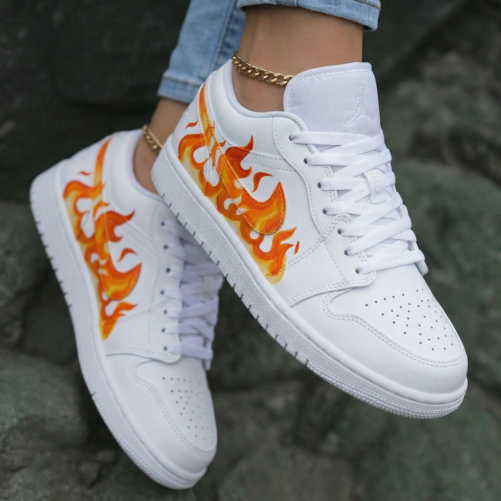 Flame Orange Yellow Custom Air Jordan 1