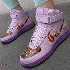 Flame Pattern Baby Purple Custom Air Force 1