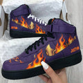 Flames Pattern Purple Custom Air Force 1