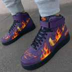 Flames Pattern Purple Custom Air Force 1