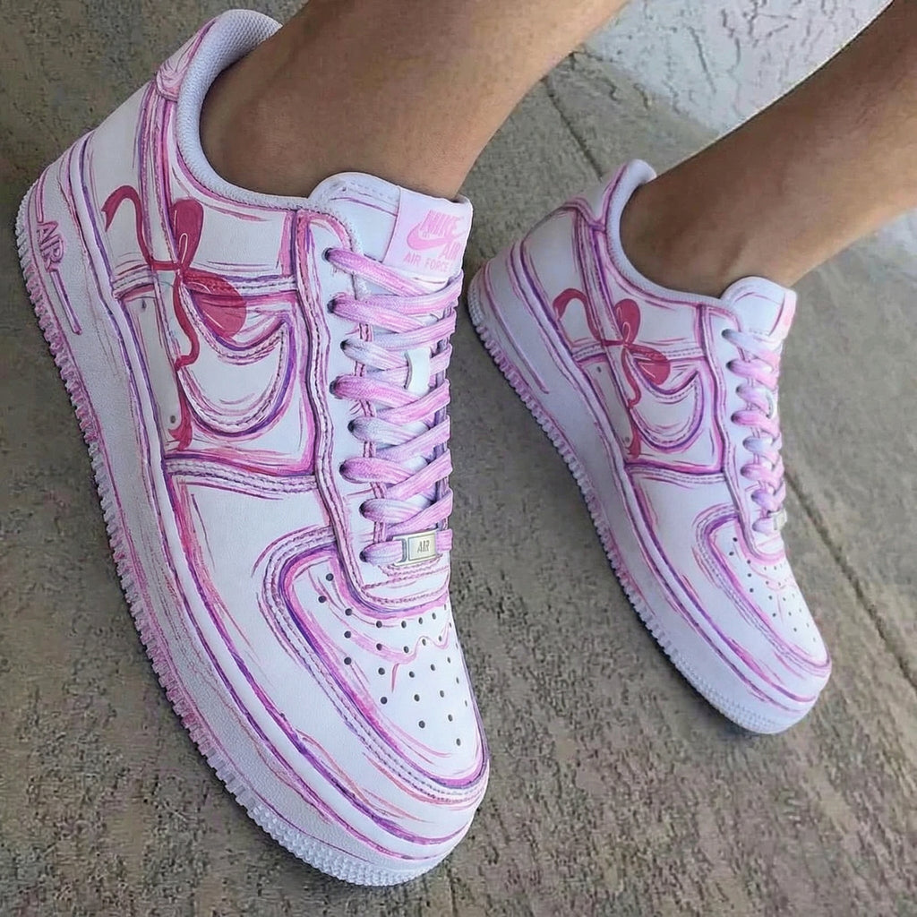 Flamingo Pattern Baby Pink Custom Air Force 1