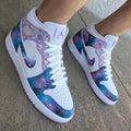 Floral Galaxy Purple Blue Custom Air Jordan 1