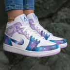 Floral Galaxy Purple Blue Custom Air Jordan 1