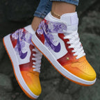 Floral Red Orange Purple Custom Air Jordan 1