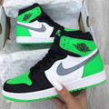 Fresh Pine Green Black White Custom Air Jordan 1