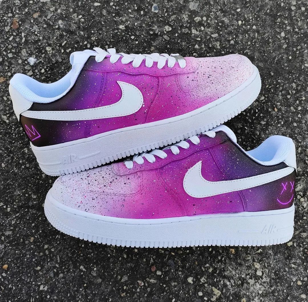 Galaxy Baby Pink Purple Custom Air Force 1