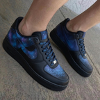 Galaxy Honeycomb Black Blue Purple Custom Air Force 1