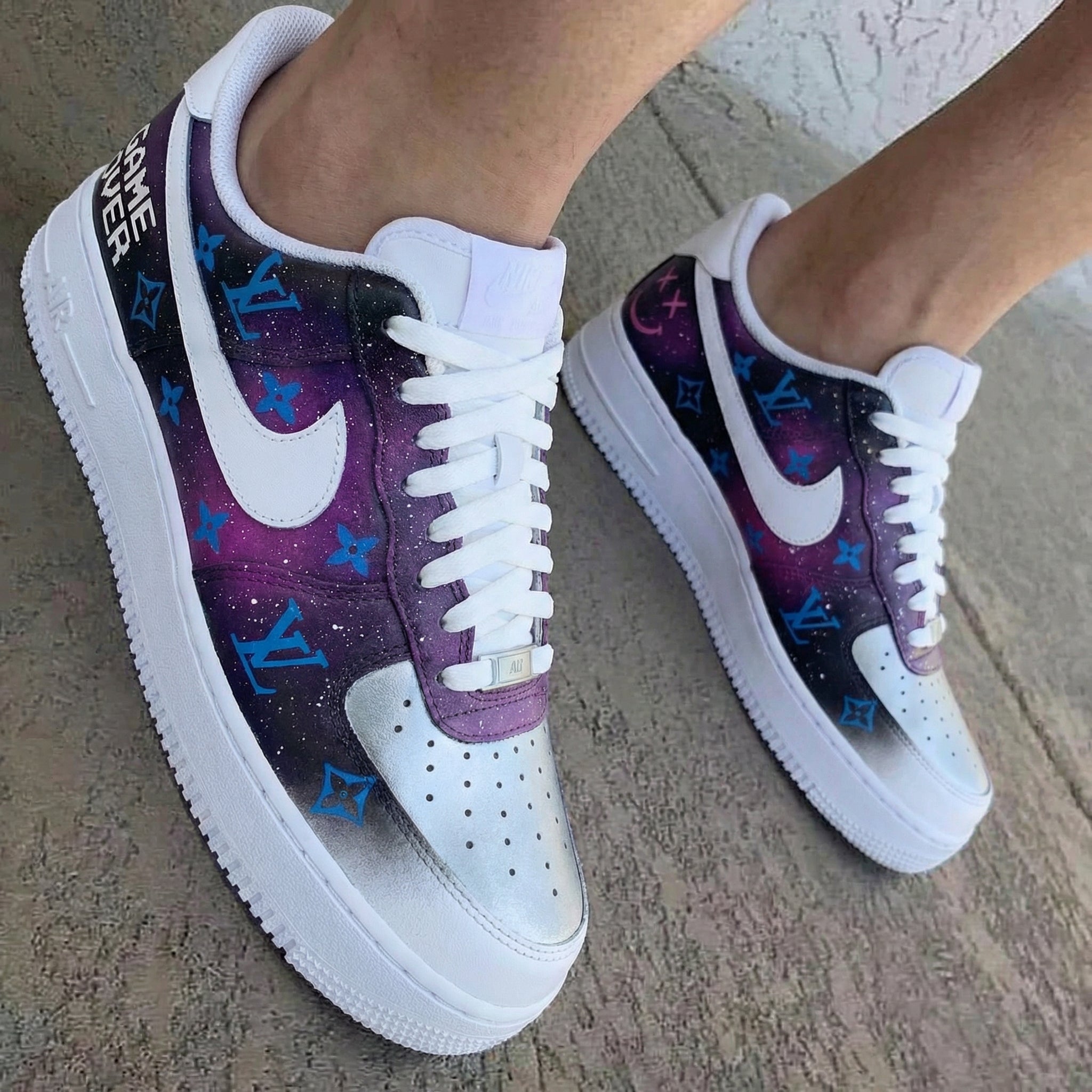 Galaxy LV Pattern Purple Custom Air Force 1
