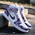 Galaxy Purple White Custom Air Jordan 1