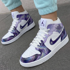 Galaxy Purple White Custom Air Jordan 1