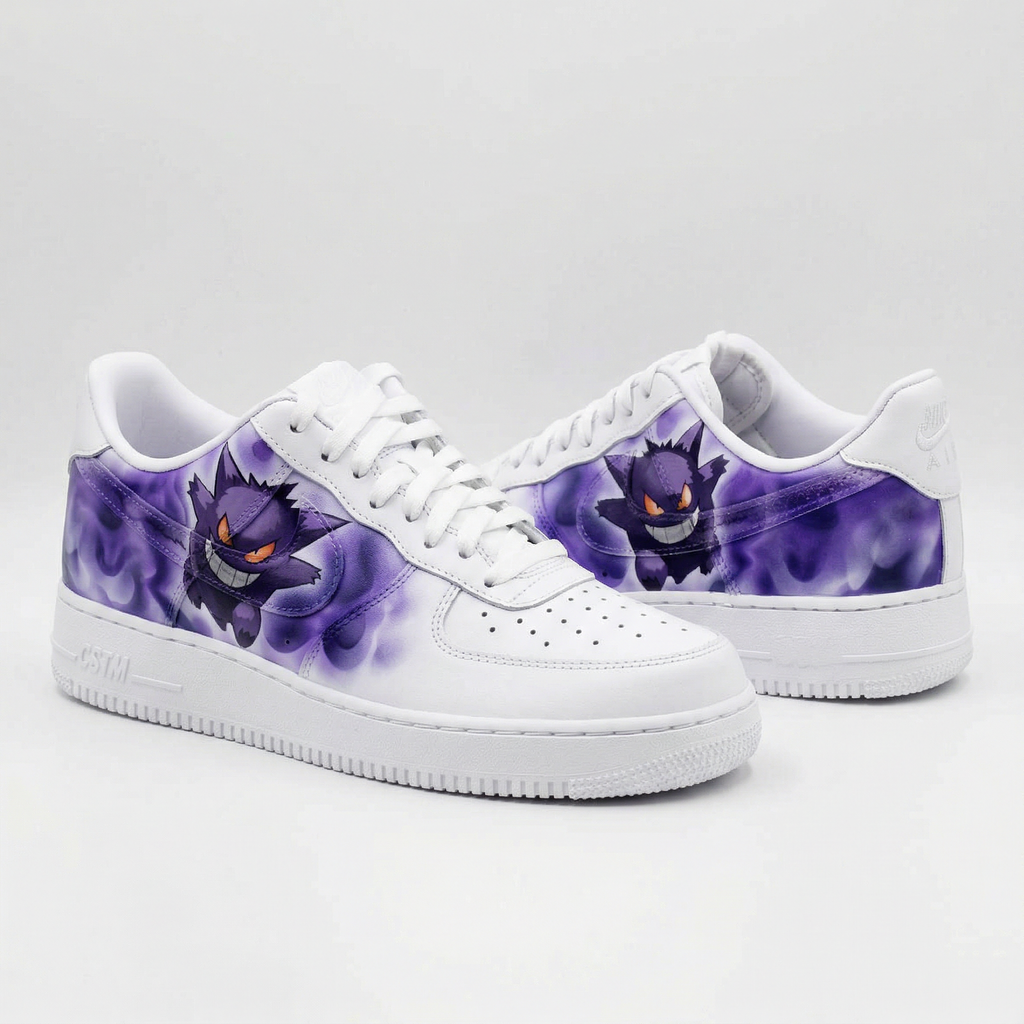 Gengar Purple White Custom Air Force 1