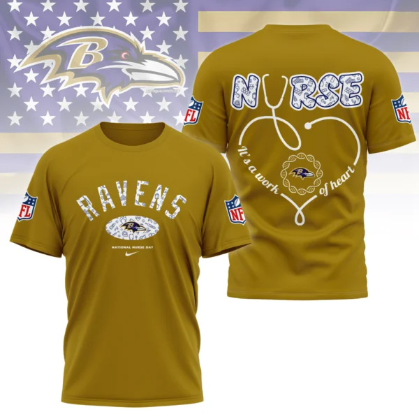 Baltimore Ravens | PREMIUM 3D NURSE APPRECIATION DAY SHIRT NY