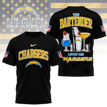 Los Angeles Chargers | Premium NFL Bartender Fan 3D Shirt NY
