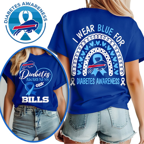 Buffalo Bills | Premium NFL Diabetes Awareness 3D Shirt HI