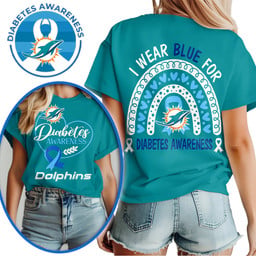 Miami Dolphins | Premium NFL Diabetes Awareness 3D Shirt HI