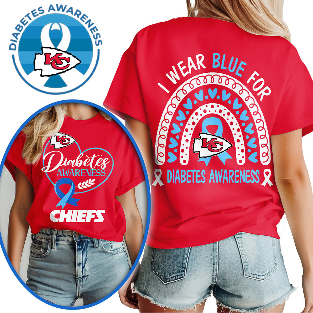 Kansas City Chiefs | Premium NFL Diabetes Awareness 3D Shirt HI