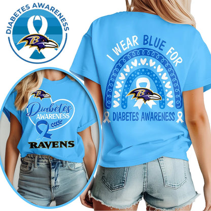 Baltimore Ravens | Premium NFL Diabetes Awareness 3D Shirt HI