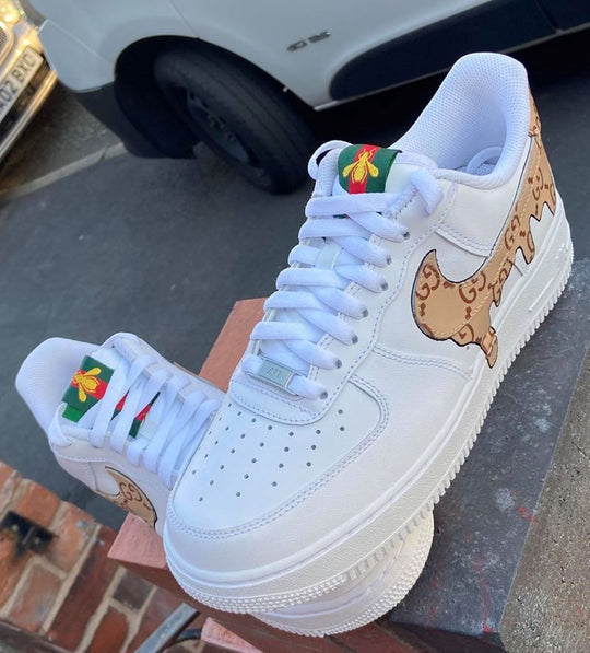 GG Pattern Brown Custom Air Force 1