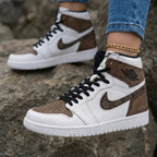GG Pattern Brown White Custom Air Jordan 1